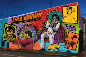 The Spirit of Funk, mural proposal sketch by Cole Phail